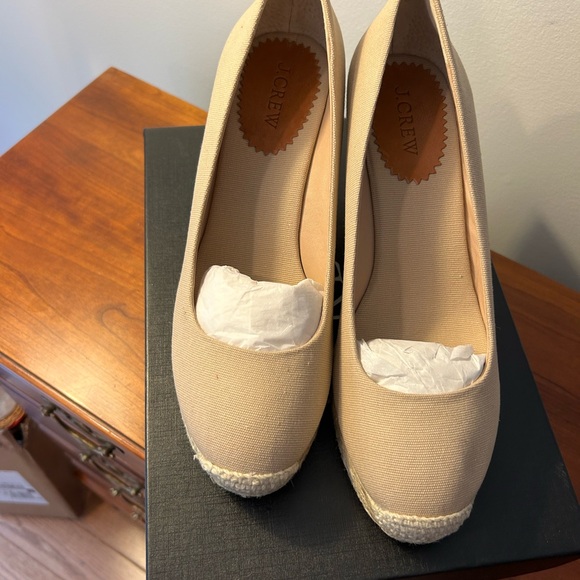 J Crew Seville Espadrille Wedges 8.5 new - Picture 2 of 5